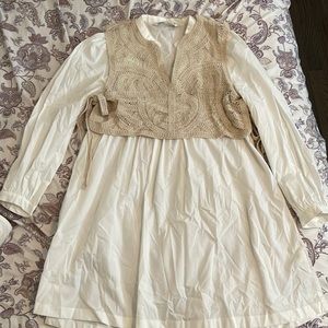 ZARA Contrast poplin dress